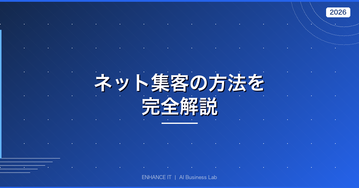 ネット集客の方法 完全解説 アイキャッチ画像